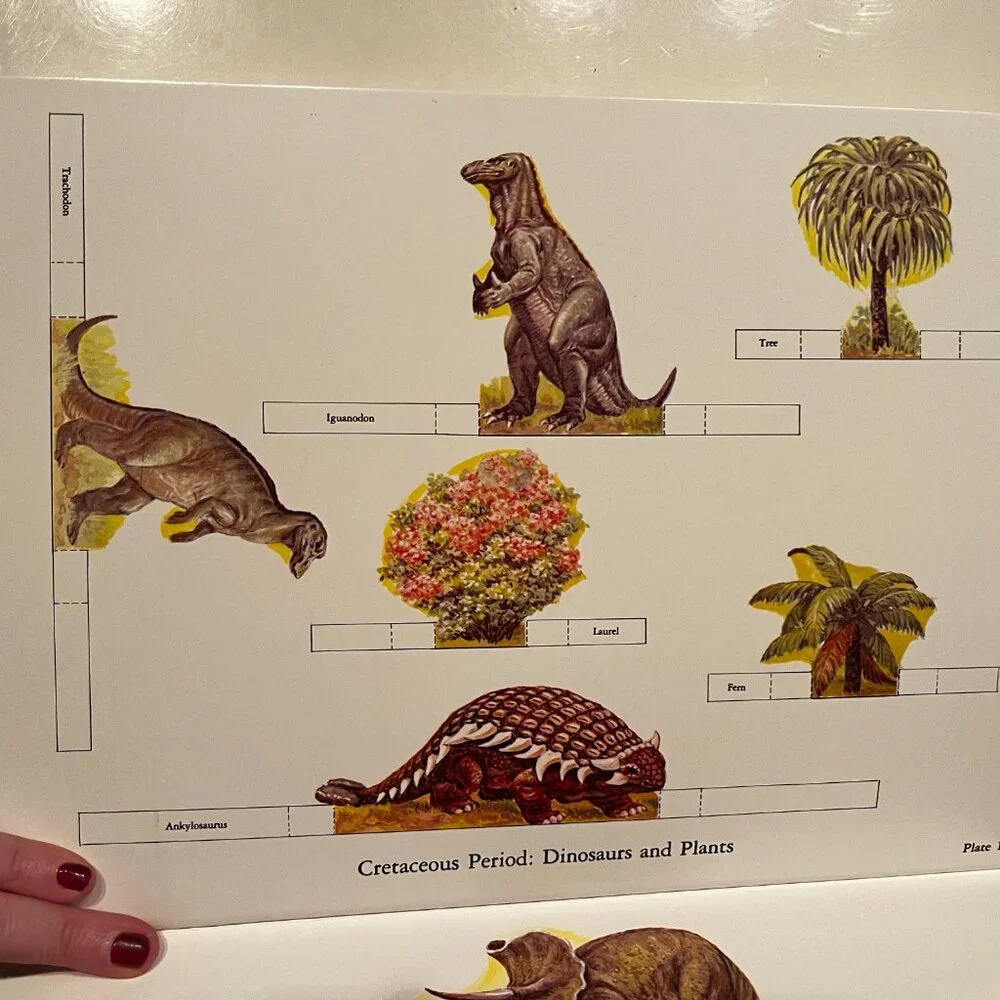 Dinosaur Dioramas to Cut and Assemble (2 Complete‎ 3-D Scenes) (copyright 1983)